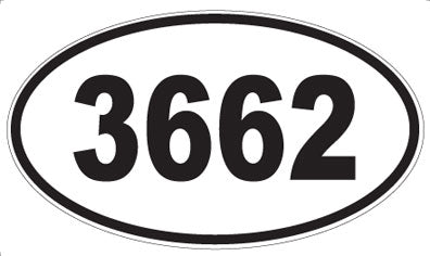 3662 - Oval Sticker