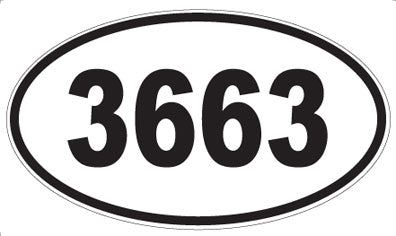 3663 - Oval Sticker