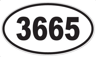 3665 - Oval Sticker