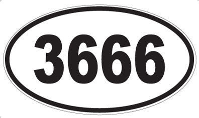 3666 - Oval Sticker