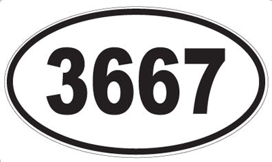 3667 - Oval Sticker