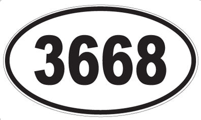 3668 - Oval Sticker