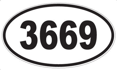 3669 - Oval Sticker