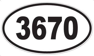 3670 - Oval Sticker