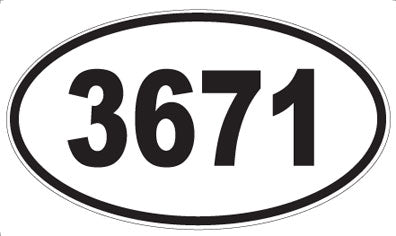 3671 - Oval Sticker