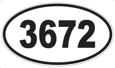 3672 - Oval Sticker