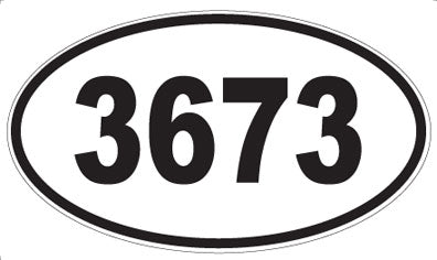 3673 - Oval Sticker