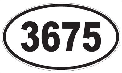 3675 - Oval Sticker