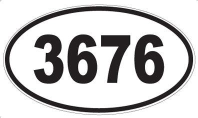 3676 - Oval Sticker