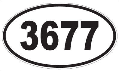 3677 - Oval Sticker