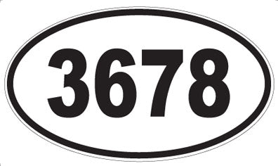 3678 - Oval Sticker