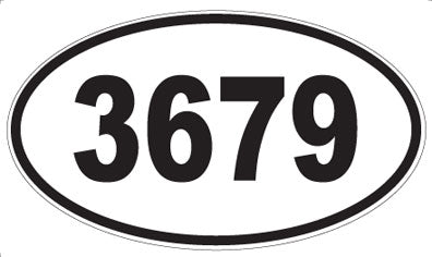 3679 - Oval Sticker
