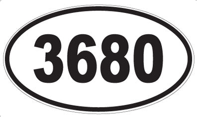 3680 - Oval Sticker