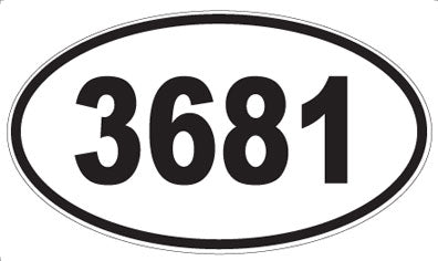 3681 - Oval Sticker