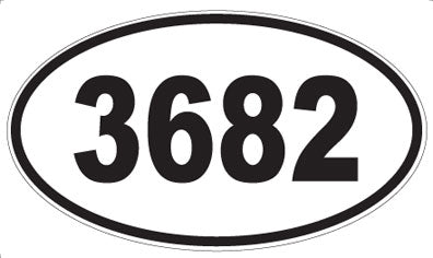 3682 - Oval Sticker