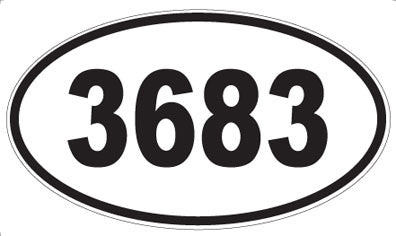 3683 - Oval Sticker
