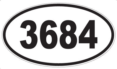 3684 - Oval Sticker