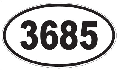 3685 - Oval Sticker