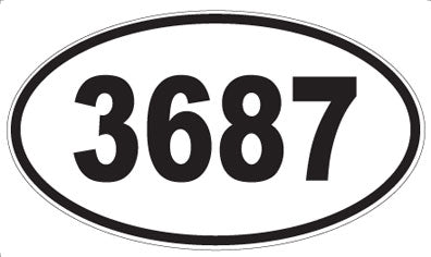 3687 - Oval Sticker