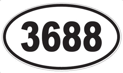 3688 - Oval Sticker