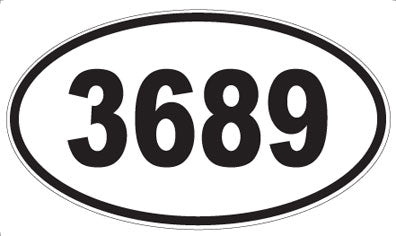 3689 - Oval Sticker