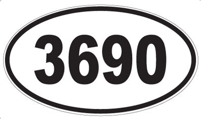 3690 - Oval Sticker