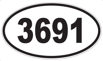 3691 - Oval Sticker