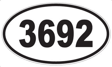 3692 - Oval Sticker