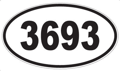 3693 - Oval Sticker