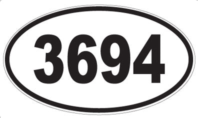 3694 - Oval Sticker
