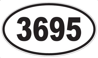 3695 - Oval Sticker
