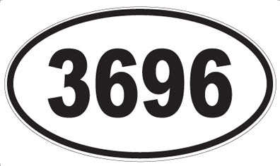 3696 - Oval Sticker