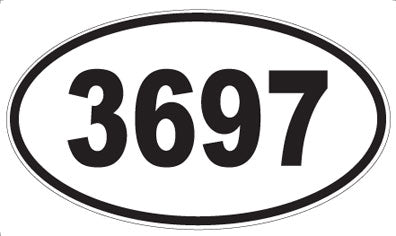 3697 - Oval Sticker