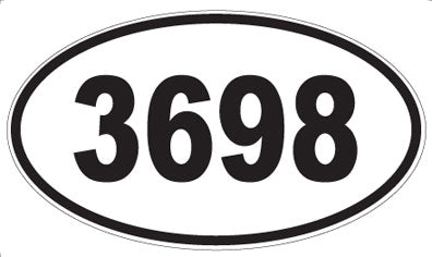 3698 - Oval Sticker