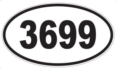 3699 - Oval Sticker