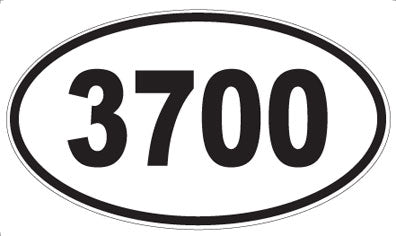 3700 - Oval Sticker