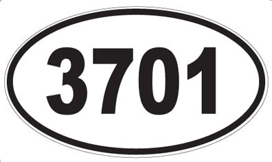 3701 - Oval Sticker