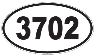3702 - Oval Sticker