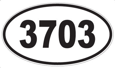 3703 - Oval Sticker