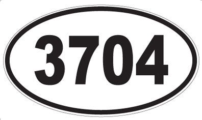 3704 - Oval Sticker