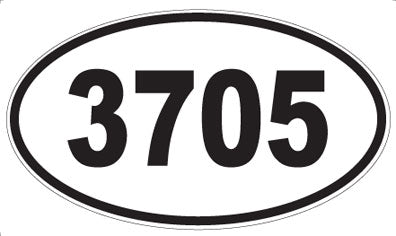 3705 - Oval Sticker