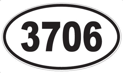 3706 - Oval Sticker