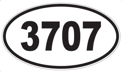 3707 - Oval Sticker
