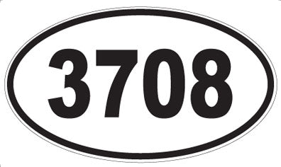 3708 - Oval Sticker
