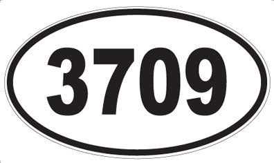 3709 - Oval Sticker