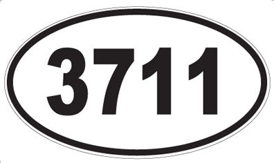 3711 - Oval Sticker