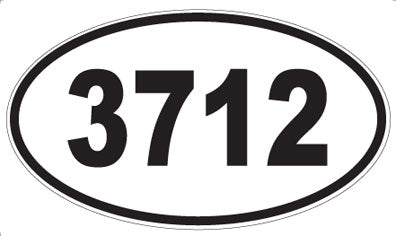 3712 - Oval Sticker