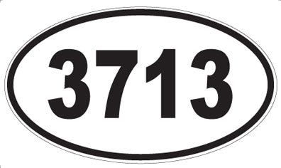 3713 - Oval Sticker