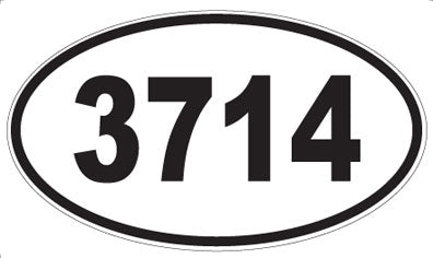 3714 - Oval Sticker