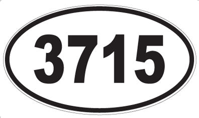 3715 - Oval Sticker